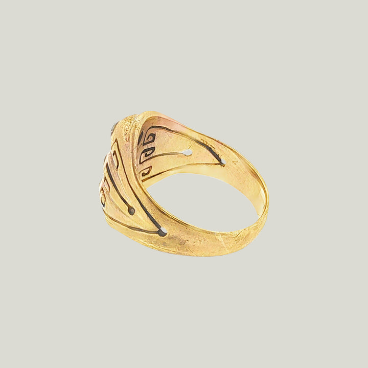 Image for Vintage Victorian 14K Yellow Gold Three-Stone Old Mine-Cut Diamond Gypsy Ring