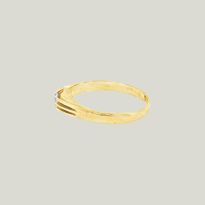 Image for Vintage Victorian Old Mine-Cut Diamond 14K Yellow Gold Gypsy Ring
