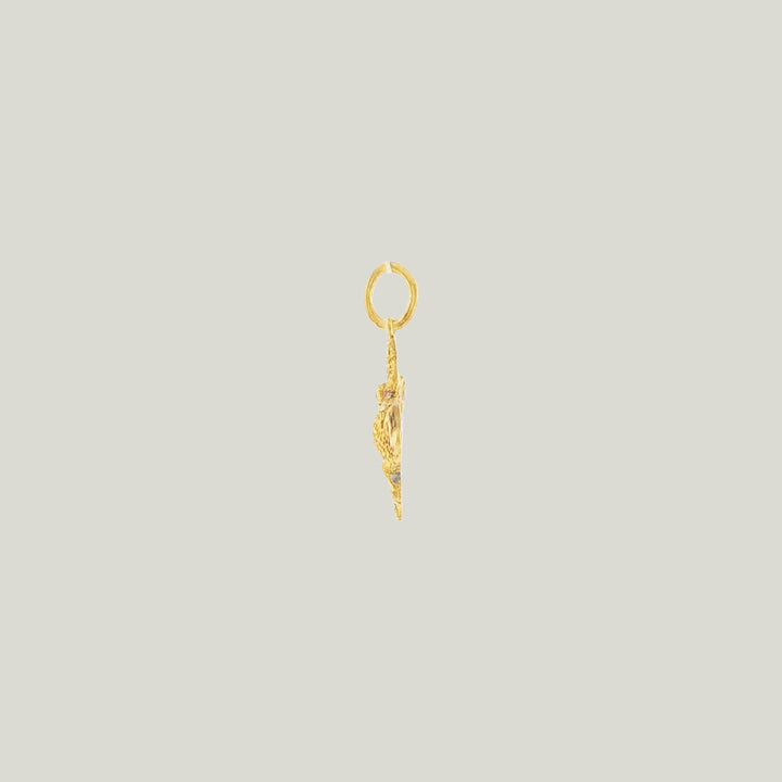Image for Vintage  Art Nouveau 14K Yellow Gold Emerald Frog Charm Pendant