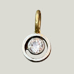 Image for Vintage Art Deco Platinum Diamond Circle Charm Pendant