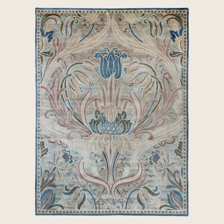 Image for Blush Traditional Silk Wool Rug - 9' x 12'