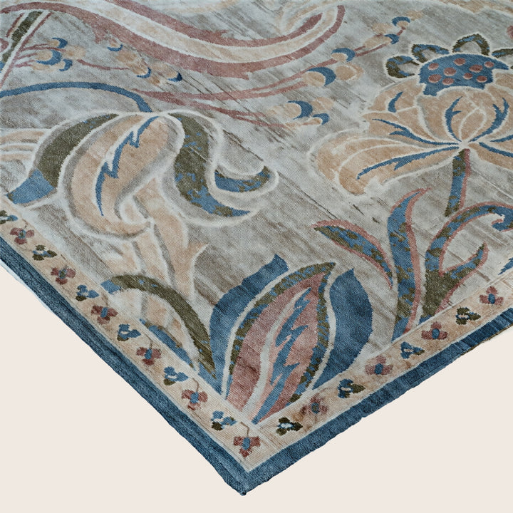 Image for Blush Traditional Silk Wool Rug - 9' x 12'