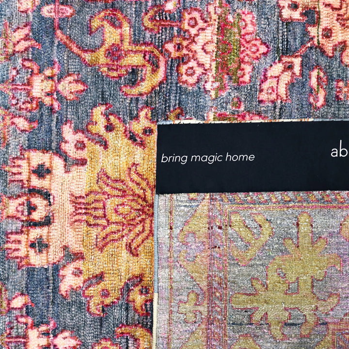 Image for Red Purple Alchemy Traditional Silk Rug - 9'9" x 14'2"