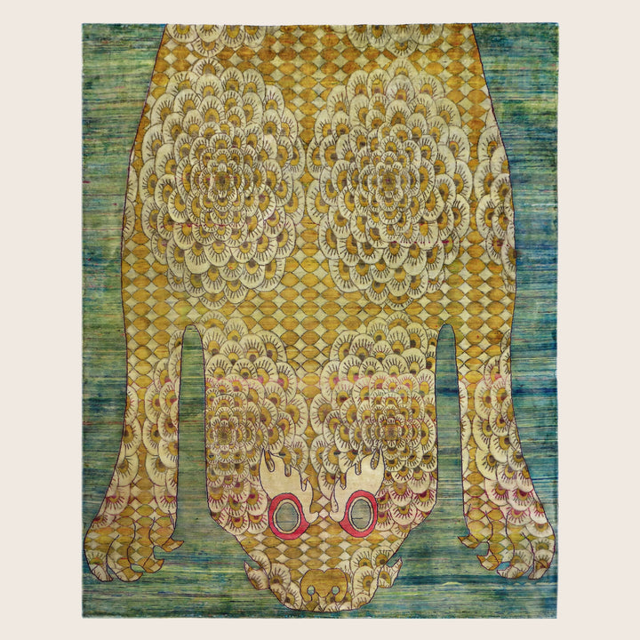 Image for Orange Alchemy Contemporary Silk Rug - 7'10" x 9'11"