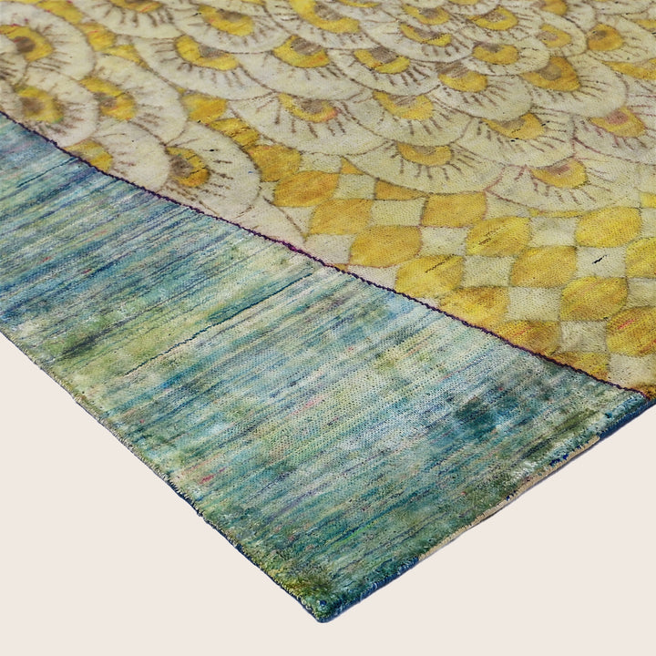 Image for Orange Alchemy Contemporary Silk Rug - 7'10" x 9'11"