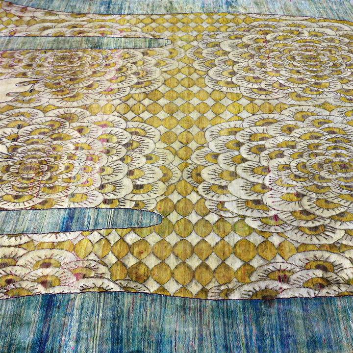Image for Orange Alchemy Contemporary Silk Rug - 7'10" x 9'11"