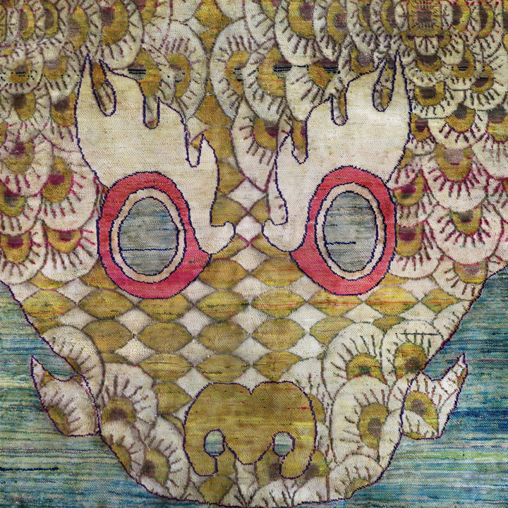 Image for Orange Alchemy Contemporary Silk Rug - 7'10" x 9'11"