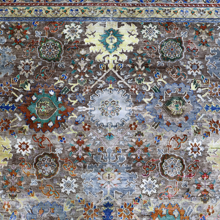 Image for Brown Alchemy Traditional Silk Rug - 9'11" x 13'8"