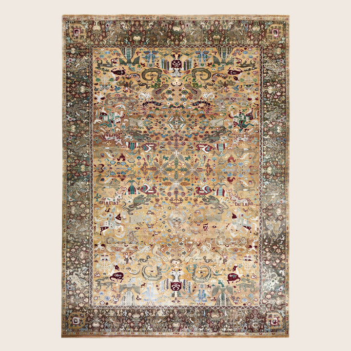 Image for Multicolored Alchemy Traditional Wool Silk Blend Rug - 9'10" x 14'7"