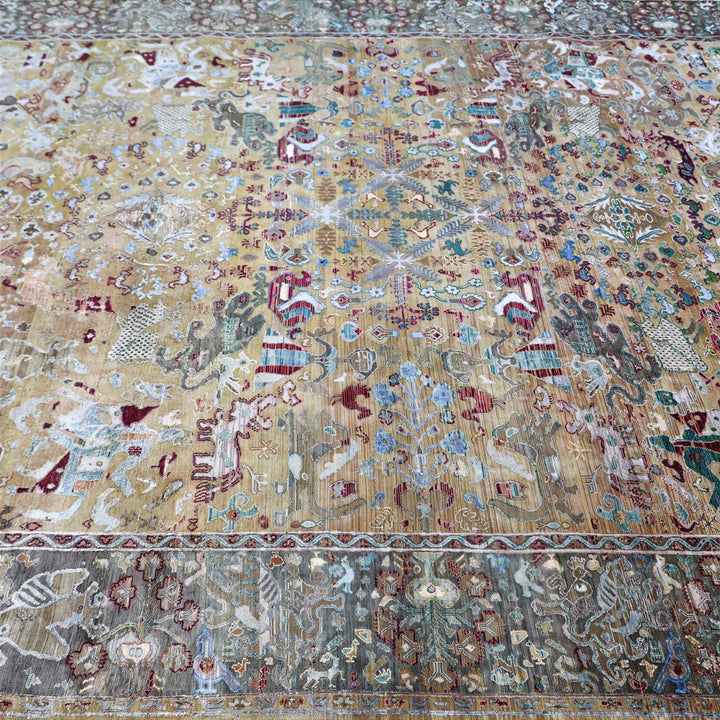 Image for Multicolored Alchemy Traditional Wool Silk Blend Rug - 9'10" x 14'7"