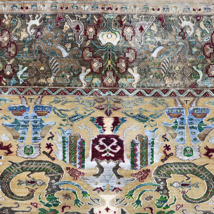Image for Multicolored Alchemy Traditional Wool Silk Blend Rug - 9'10" x 14'7"