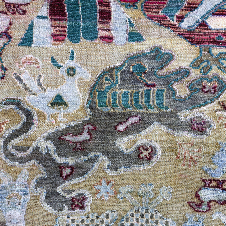 Image for Multicolored Alchemy Traditional Wool Silk Blend Rug - 9'10" x 14'7"
