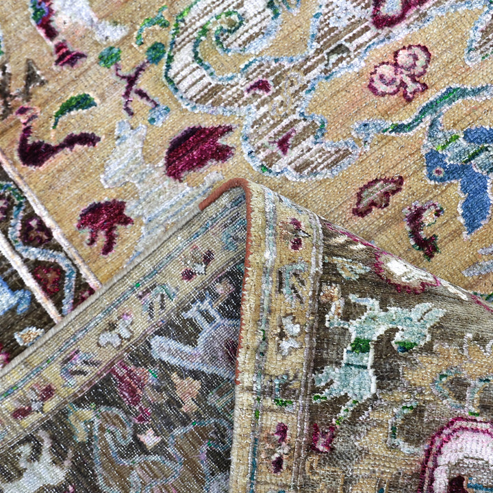 Image for Multicolored Alchemy Traditional Wool Silk Blend Rug - 9'10" x 14'7"