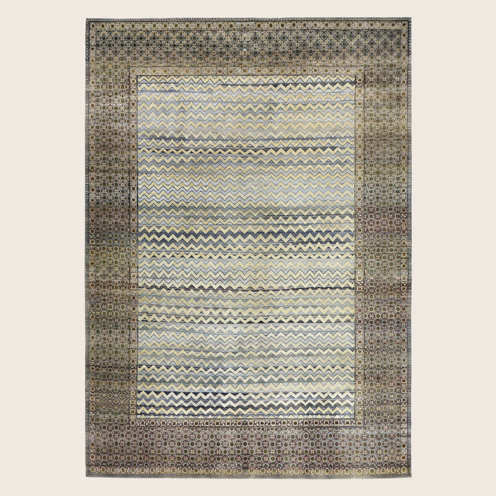 Image for Slate Alchemy Traditional Wool Silk Blend Rug - 9'9" x 14'