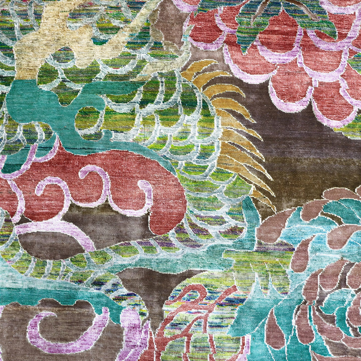 Image for Green Multi Alchemy Transitional Wool Silk Blend Rug