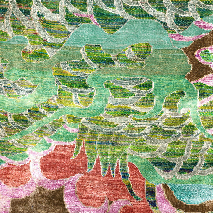 Image for Green Multi Alchemy Transitional Wool Silk Blend Rug