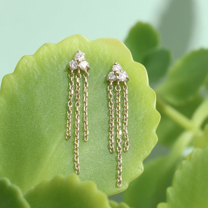 Image for Cléo Shana Trio Diamond Mini Fringe Earrings