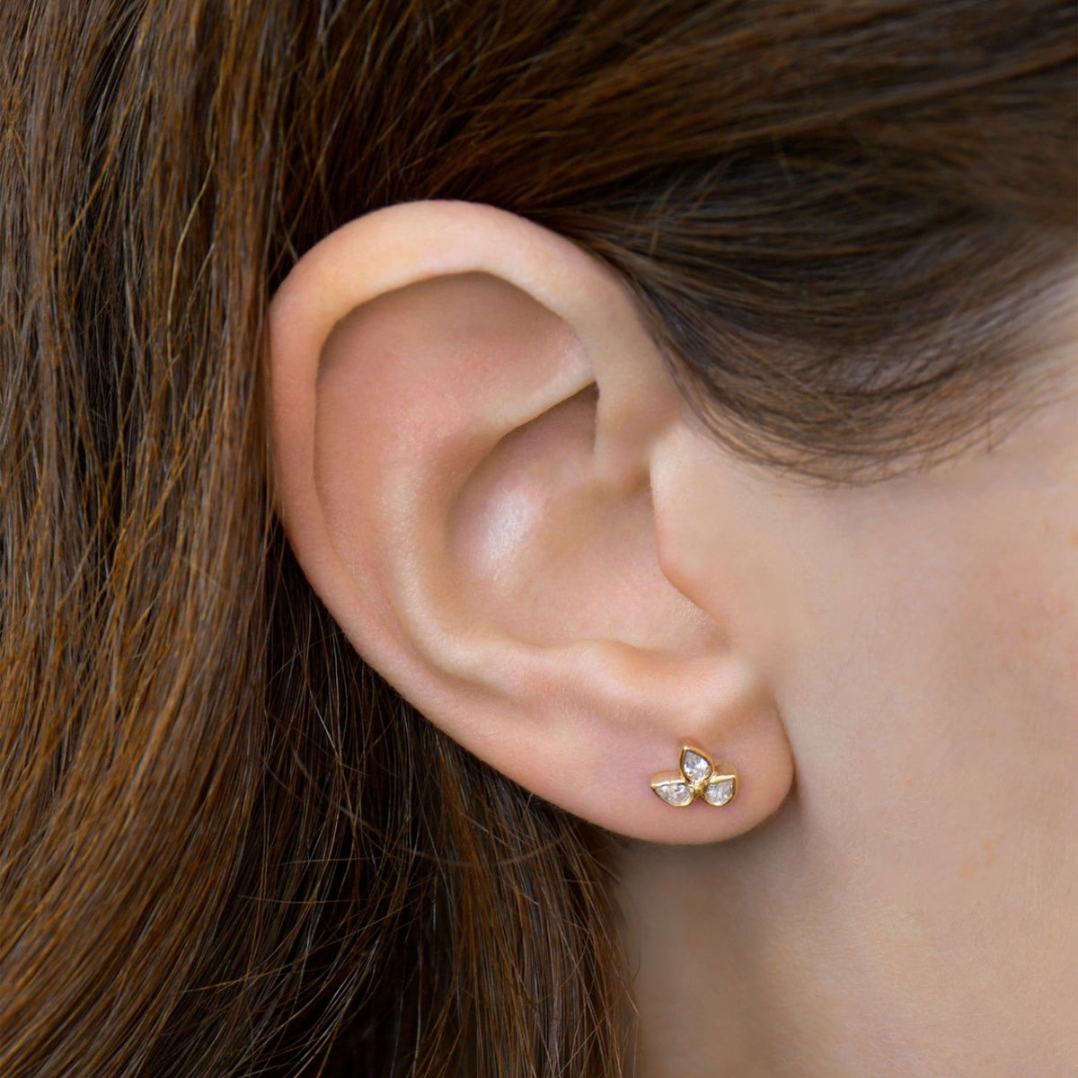 Bouquet Mini Diamond Fleur de Lis Studs – abc carpet & home