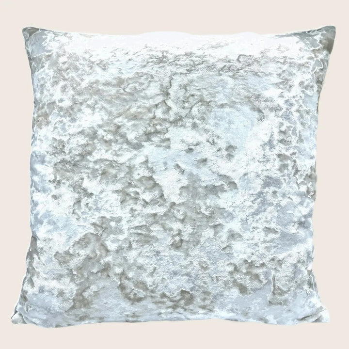 Ombre Crushed Velvet Pillow Ivory