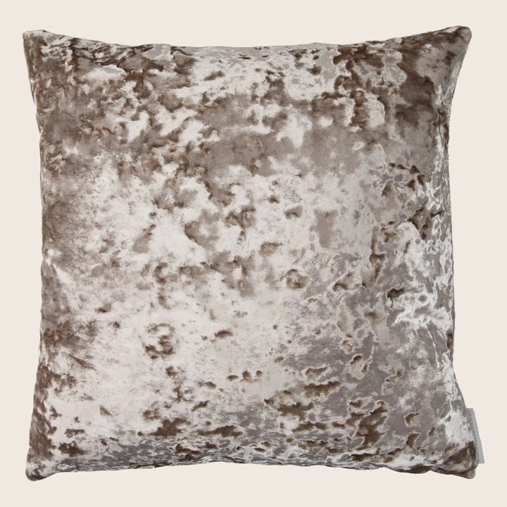 Crushed Velvet Pillow Taupe