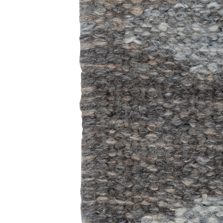 Blue Grey Swedish Inspired Dhurrie Wool Rug - 8' x 10'