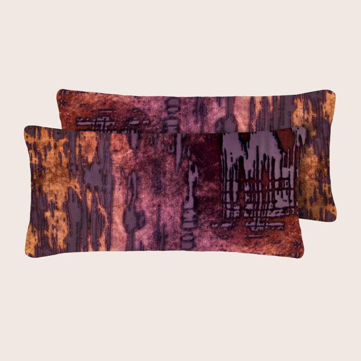 Mini Brushstroke Velvet Pillows, Set of 2