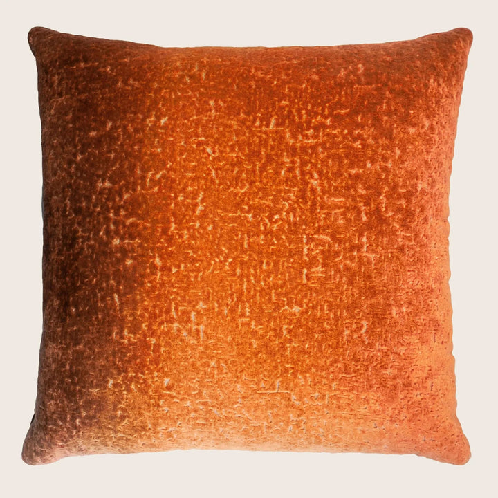 Coral Reef Velvet Pillow, Rust