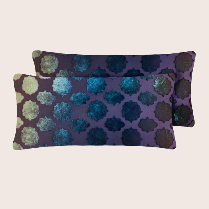 Mod Fretwork Velvet Pillow, Set of 2