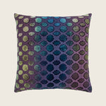 Mod Fretwork Velvet Pillow, Peacock