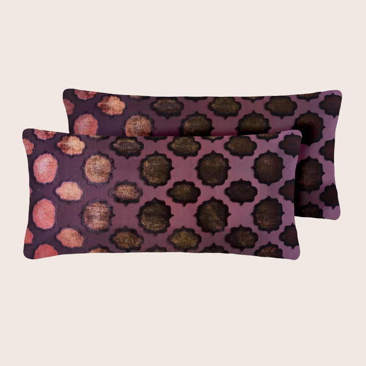Mod Fretwork Velvet Pillow, Set of 2