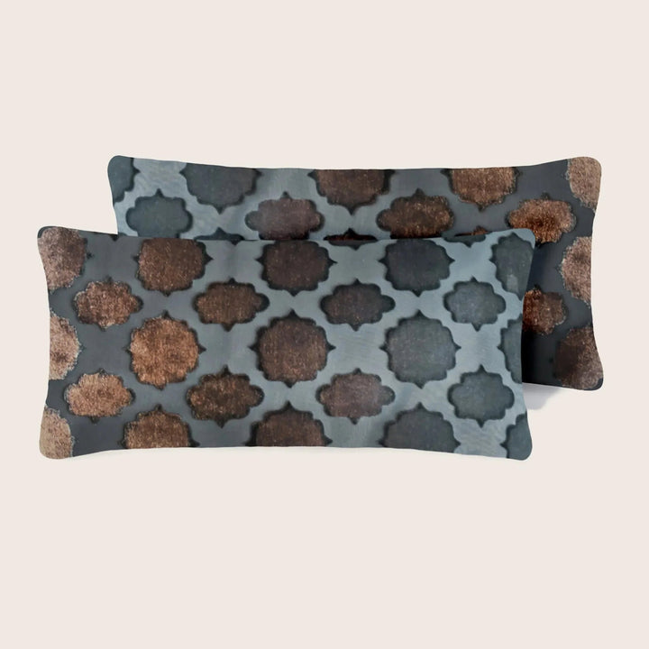 Mod Fretwork Velvet Pillow, Set of 2