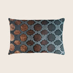Mod Fretwork Velvet Pillow, Gunmetal