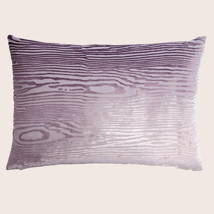 Woodgrain Velvet Pillow, Thistle