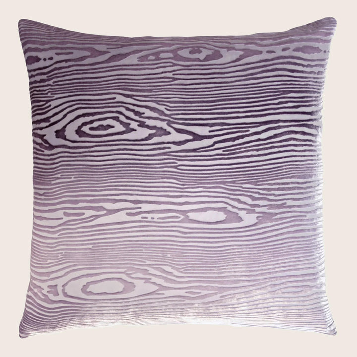 Woodgrain Velvet Pillow, Thistle