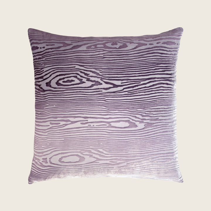 Woodgrain Velvet Pillow, Thistle