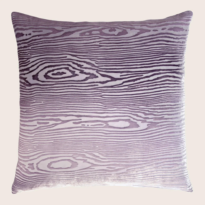 Woodgrain Velvet Pillow, Thistle