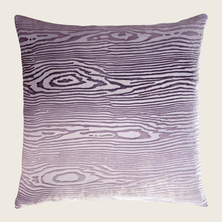 Woodgrain Velvet Pillow, Thistle