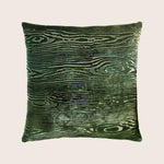 Woodgrain Velvet Pillow, Evergreen