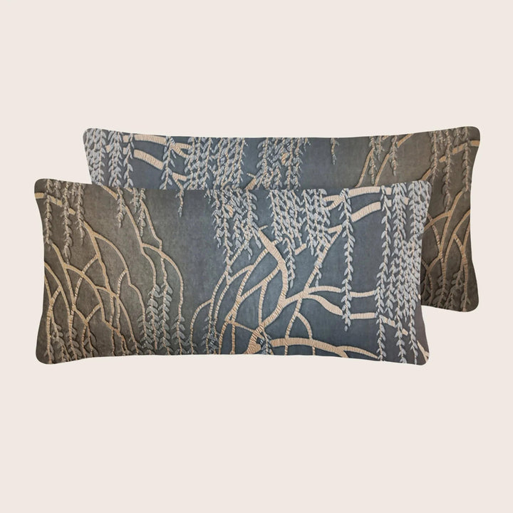 Willow Metallic Velvet Pillow, Set of 2