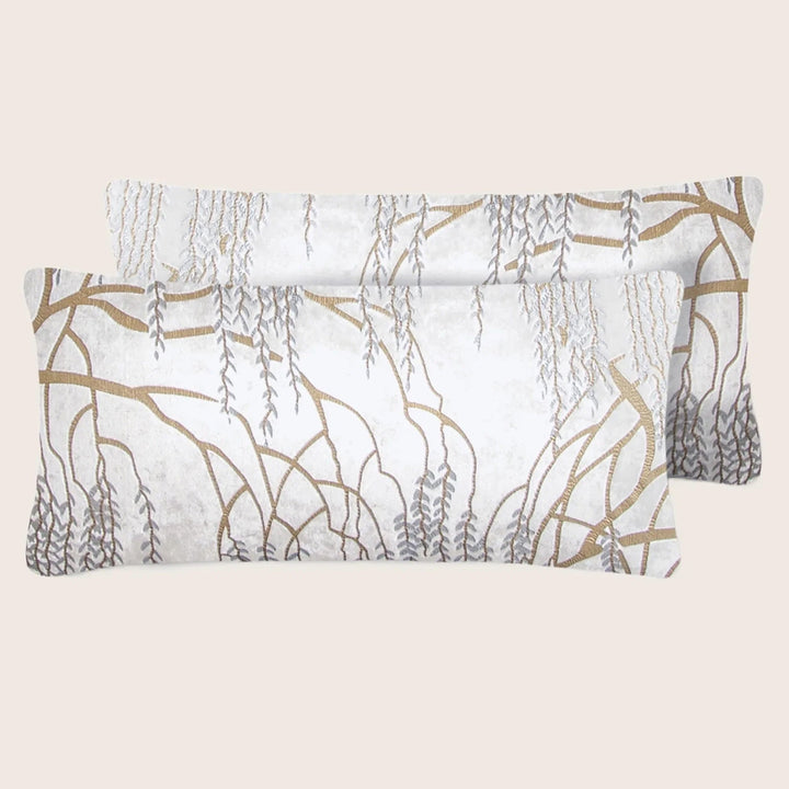 Willow Metallic Velvet Pillow, Set of 2
