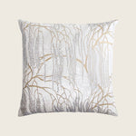 Willow Metallic Velvet Pillow, White