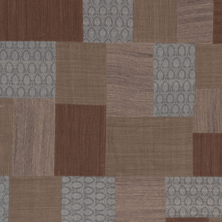 Brown Patchwork Wool Rug - 8'3" x 11'6"