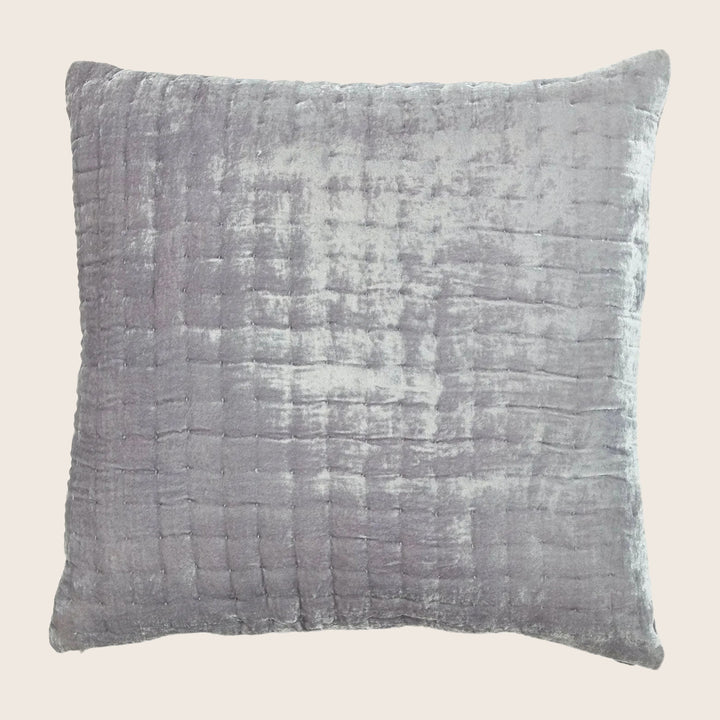 Luminous Quilted Velvet Euro Pillow