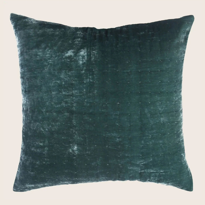 Luminous Quilted Velvet Euro Pillow