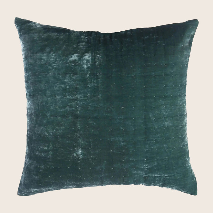 Luminous Quilted Velvet Euro Pillow