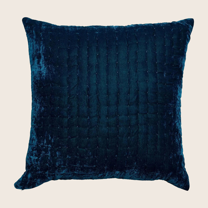Luminous Quilted Velvet Euro Pillow