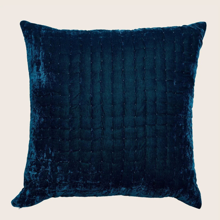 Luminous Quilted Velvet Euro Pillow
