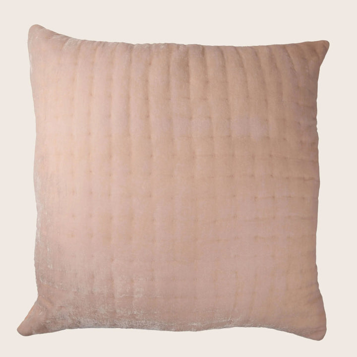 Luminous Quilted Velvet Euro Pillow