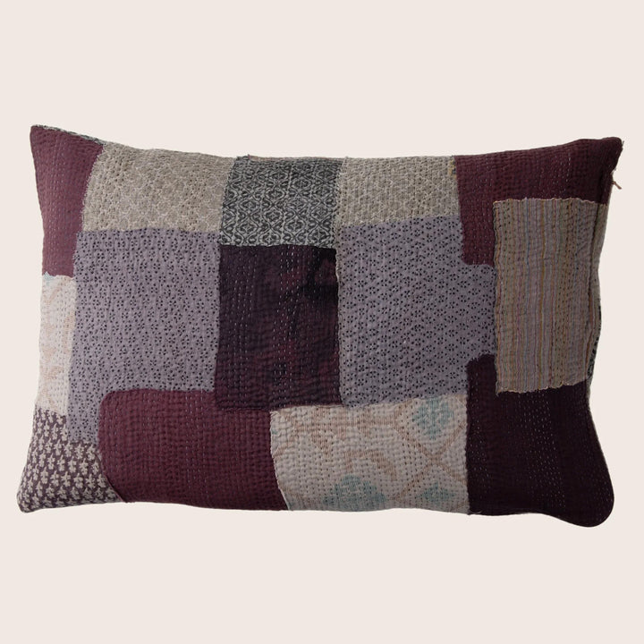 Chocolate Ombre Patch Pillow