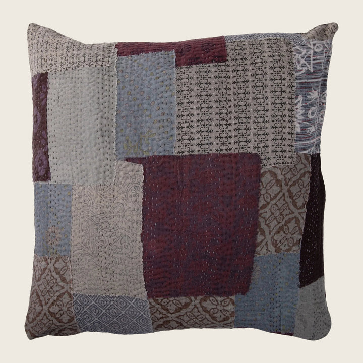 Chocolate Ombre Patch Pillow